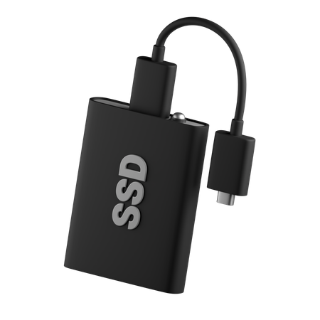 Tragbare SSD  3D Icon