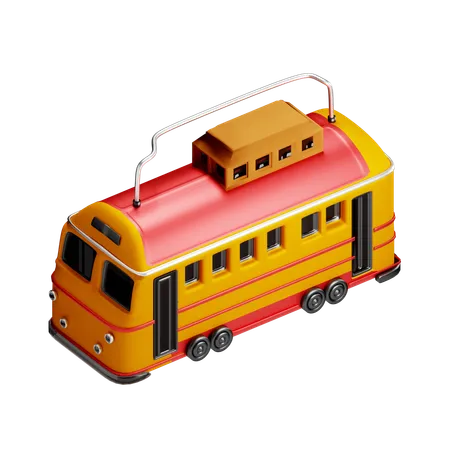 Tram  3D Icon