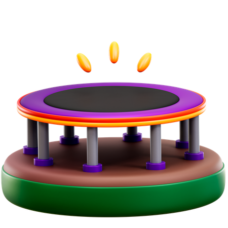 Trampolín  3D Illustration