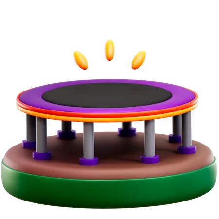 Trampolín  3D Illustration