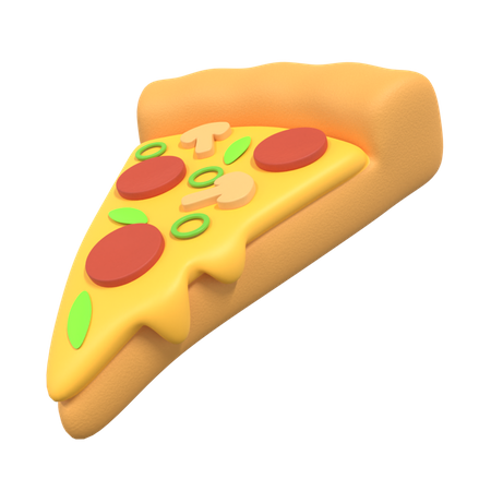 Tranche de pizza  3D Illustration