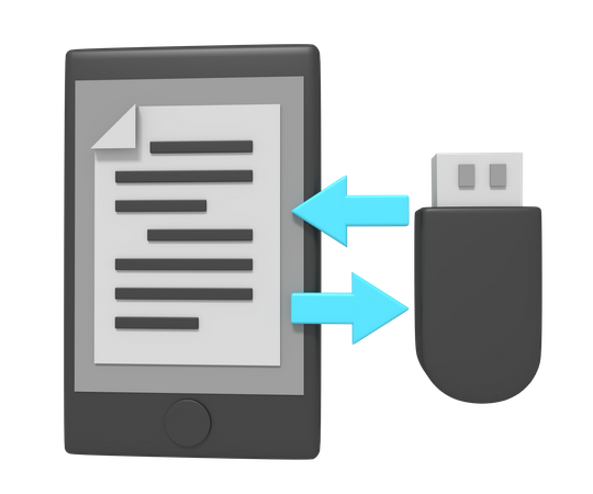 Transferência de dados  3D Icon