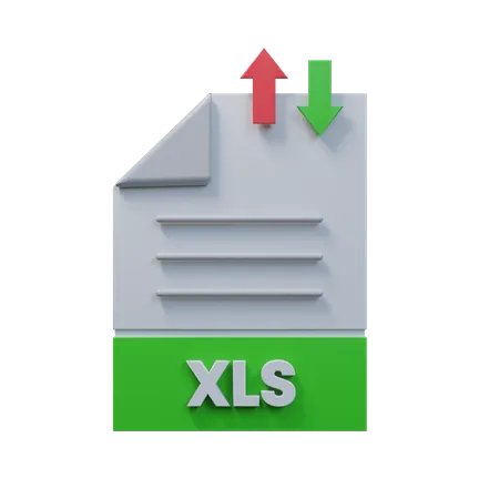 Transferir arquivo xls  3D Icon