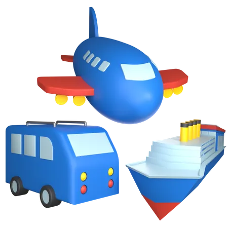 Transporte  3D Icon