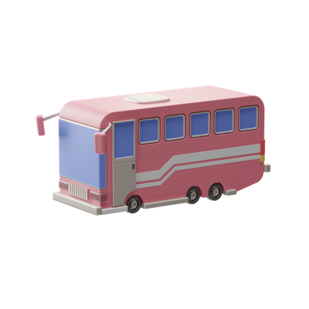 Travel Bus  3D Illustration