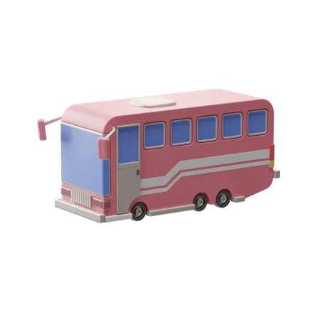 Travel Bus  3D Illustration