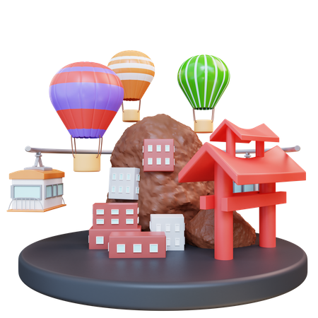 Travel Destination  3D Icon