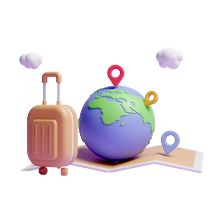 Travel Location  3D Icon