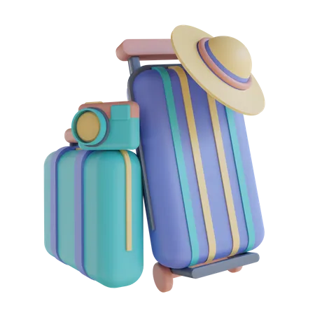 Travel Luggage  3D Illustration