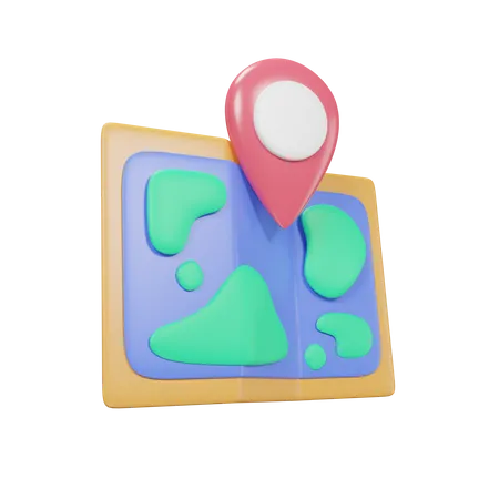 Travel Map  3D Icon