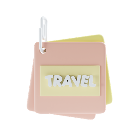 Travel Memo  3D Icon