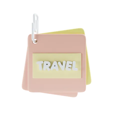 Travel Memo  3D Icon