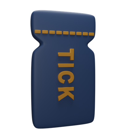 Travel Ticket  3D Icon