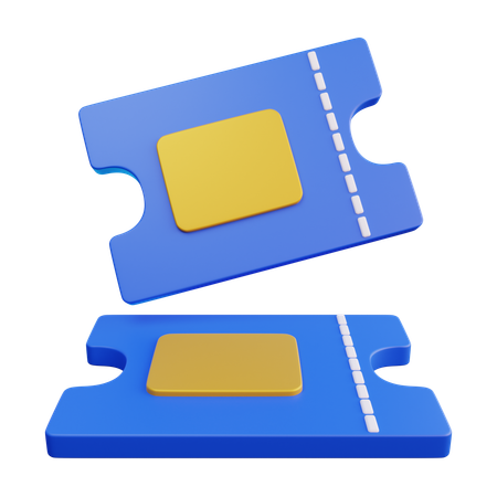 Travel Ticket  3D Icon