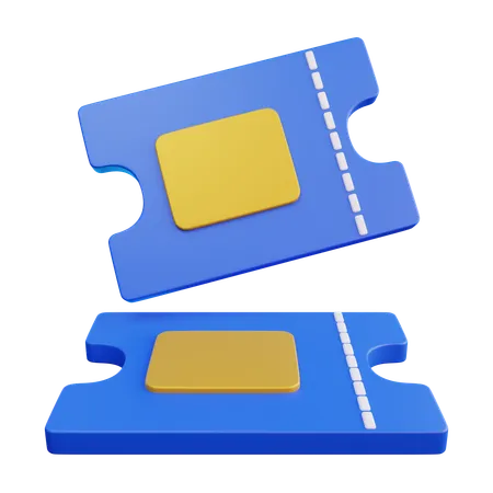 Travel Ticket  3D Icon