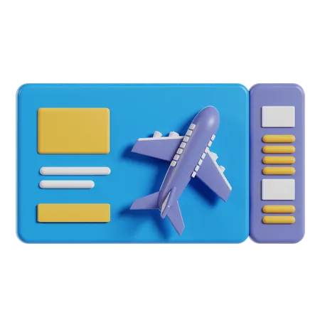 Travel Ticket  3D Icon