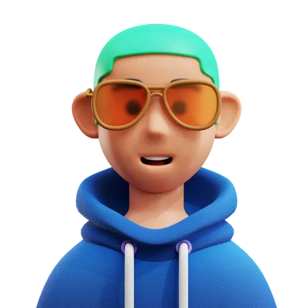 Trendy Person Avatar  3D Icon