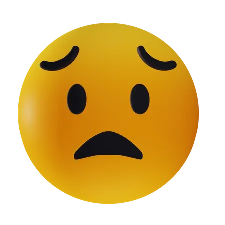 Emoji de choque triste  3D Icon