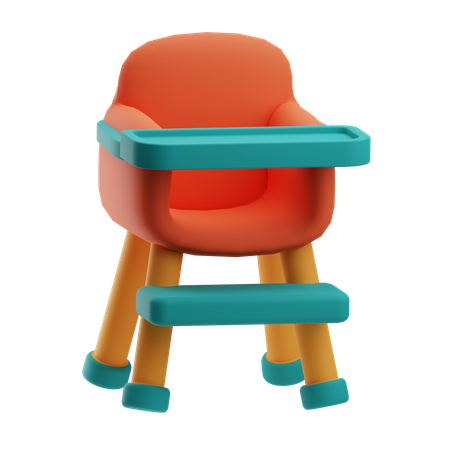 Silla alta  3D Icon