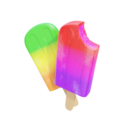 Tropical Fruit Popsicle  3D Icon