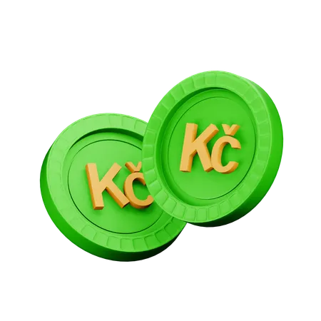 Tschechische Krone  3D Icon