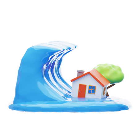 Tsunami  3D Icon