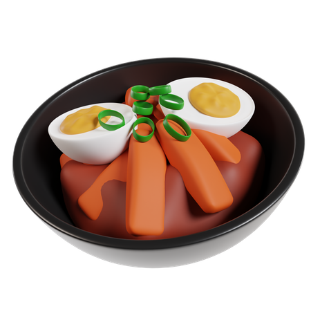 Tteokbokki  3D Icon