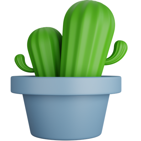 Two Cactus Plants  3D Icon