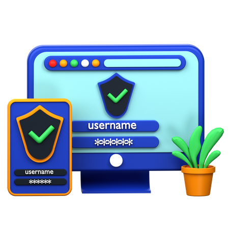 Two Step Verification  3D Icon