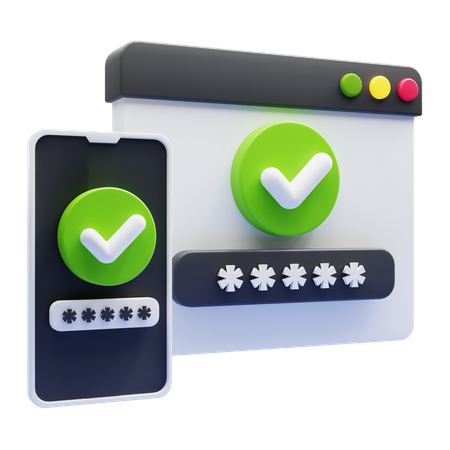 Two Step Verification  3D Icon