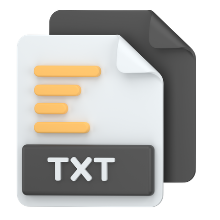 TXT  3D Icon