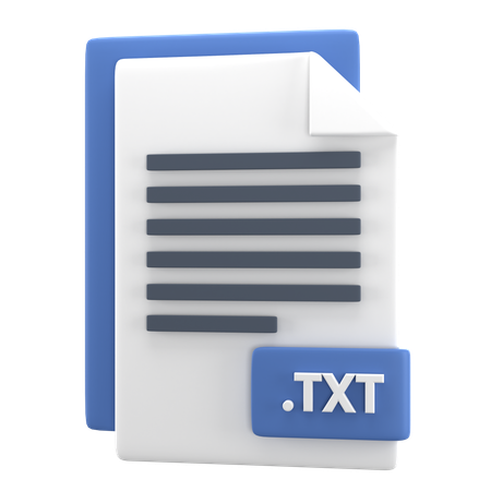 TXT File  3D Icon