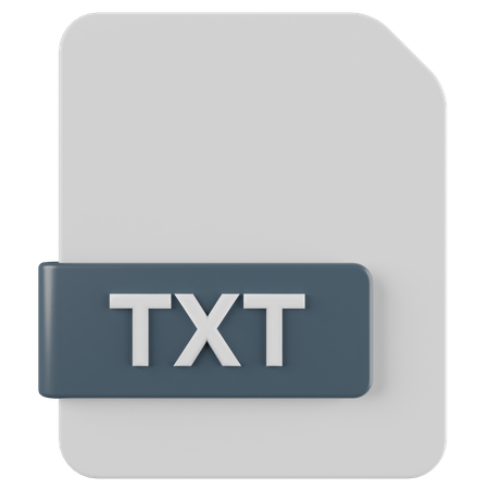 TXT File  3D Icon