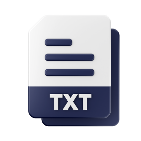 TXT File  3D Icon