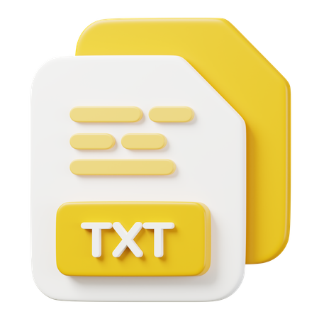 TXT File  3D Icon