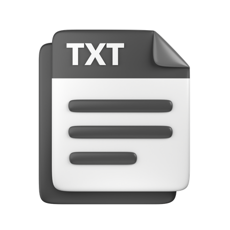 TXT File  3D Icon