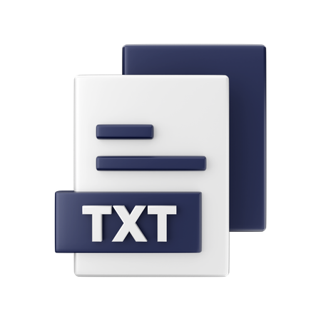 Txt File  3D Illustration