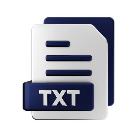 TXT File  3D Illustration