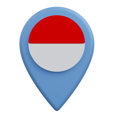 Ubicación indonesia  3D Icon