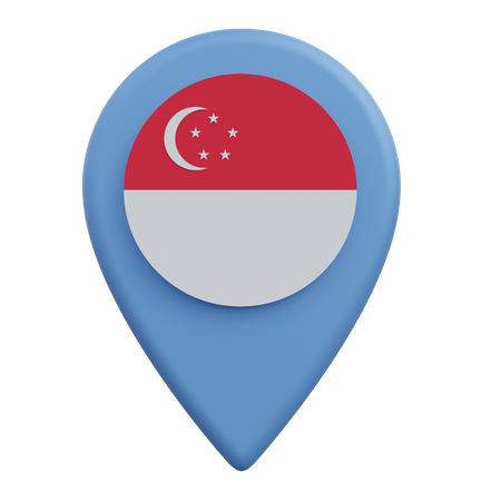 Ubicación de singapur  3D Icon