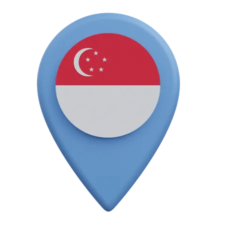 Ubicación de singapur  3D Icon