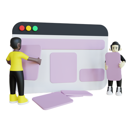 Ui Ux Team  3D Illustration