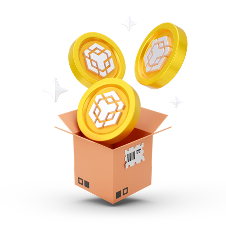 Unboxing Binance Coin  3D Icon