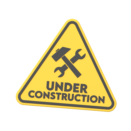 Under Construction Sign  3D Icon