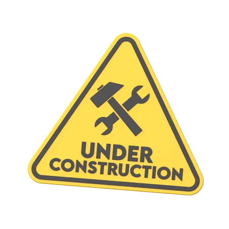 Under Construction Sign  3D Icon