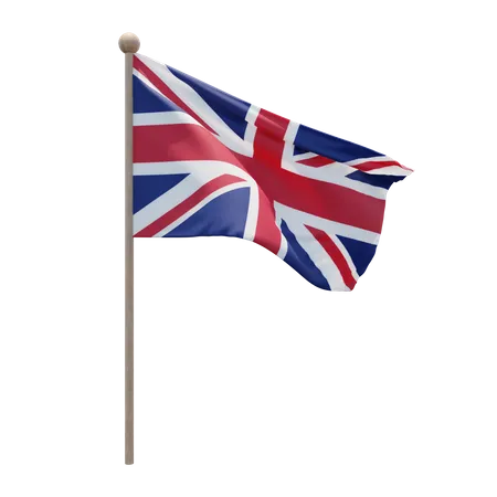 United Kingdom Flag Pole  3D Flag