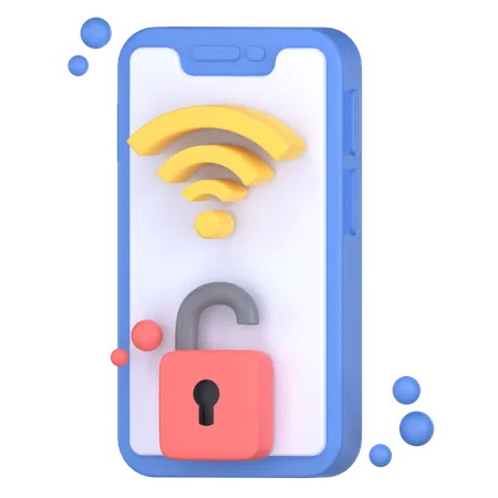 Unsicheres WLAN  3D Icon