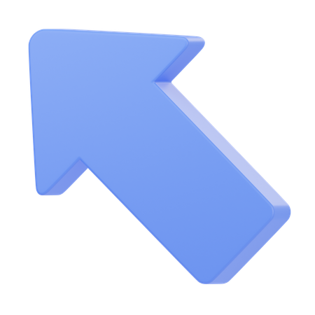 Up Left Arrow  3D Icon