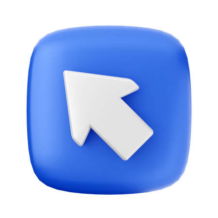 Up Left Arrow  3D Icon