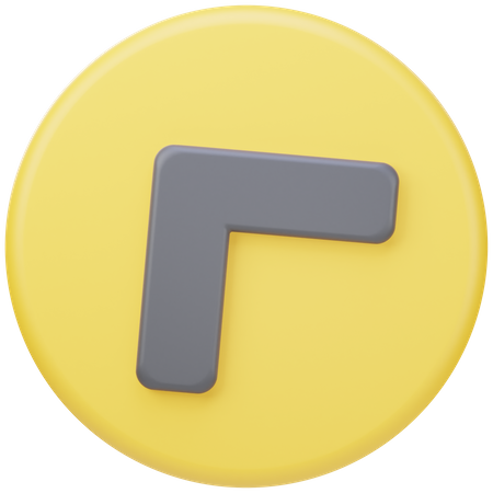 Up Left Arrow  3D Icon